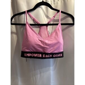 PINK Sport Bra Empower Each Other Adjustable Straps Padding Large New‎ Tags